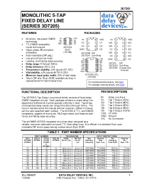 Datasheet 3D7205G-25 manufacturer Data Delay