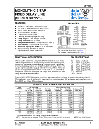 Datasheet 3D7225-1.5 manufacturer Data Delay