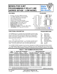 Datasheet 3D7428-10 manufacturer Data Delay