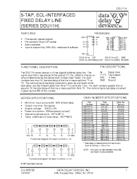 Datasheet DDU11H-10 manufacturer Data Delay