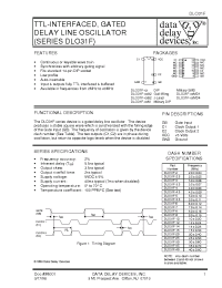 Datasheet DLO31F-12A2 manufacturer Data Delay