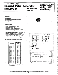 Datasheet DPG41-20-100M manufacturer Data Delay