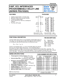 Datasheet PDU1032H-xxC5 manufacturer Data Delay