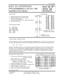 Datasheet PDU1064H-xxMC5 manufacturer Data Delay