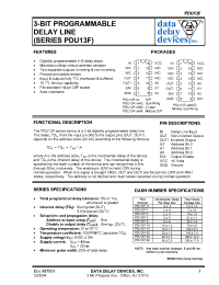 Datasheet PDU13F-1 manufacturer Data Delay