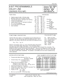 Datasheet PDU16F-10B4 manufacturer Data Delay