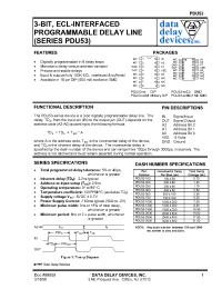 Datasheet PDU53-100 manufacturer Data Delay