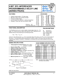 Datasheet PDU54-100M manufacturer Data Delay