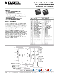 Datasheet ADC-318 manufacturer Datel