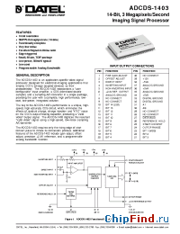 Datasheet ADCDS-1403EX manufacturer Datel