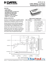 Datasheet ADS-916GC manufacturer Datel