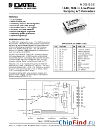 Datasheet ADS-926GC manufacturer Datel