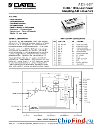 Datasheet ADS-927GC manufacturer Datel