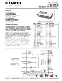 Datasheet ADS-930 manufacturer Datel