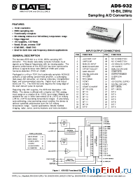 Datasheet ADS-932 manufacturer Datel