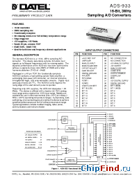Datasheet ADS-933MC manufacturer Datel