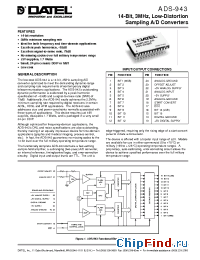 Datasheet ADS-943/883 manufacturer Datel