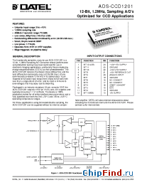 Datasheet ADS-CCD1201 manufacturer Datel