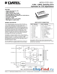 Datasheet ADS-CCD1201MC manufacturer Datel