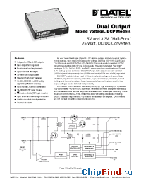Datasheet BCP-5/15-3.3/15-D48 manufacturer Datel