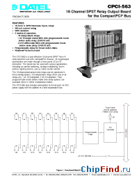 Datasheet CPCI-563WIN manufacturer Datel