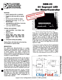 Datasheet DBM-20 manufacturer Datel