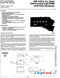 Datasheet DM-4200 manufacturer Datel