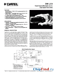 Datasheet DM-LX3-1 manufacturer Datel