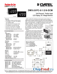 Datasheet DMS-20PC-1-DCM manufacturer Datel