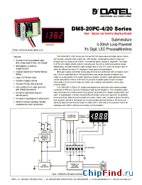 Datasheet DMS-20PC-4/20P manufacturer Datel