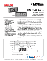 Datasheet DMS-30LCD-1-5 manufacturer Datel