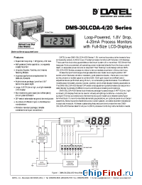 Datasheet DMS-30LCDA-4/20I manufacturer Datel