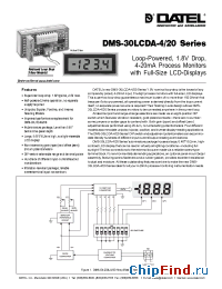 Datasheet DMS-30LCDA-4/20S manufacturer Datel