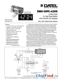 Datasheet DMS-30PC-4 manufacturer Datel