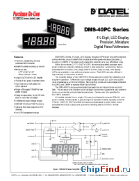 Datasheet DMS-40PC-1 manufacturer Datel