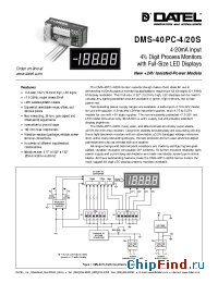 Datasheet DMS-40PC-4 manufacturer Datel