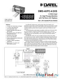 Datasheet DMS-40PC-4/20S manufacturer Datel