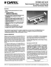 Datasheet DVME-691A/D manufacturer Datel