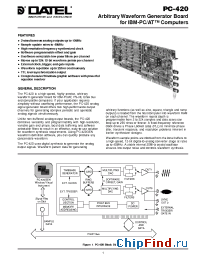 Datasheet PC-420 manufacturer Datel