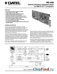 Datasheet PC-420GEN manufacturer Datel