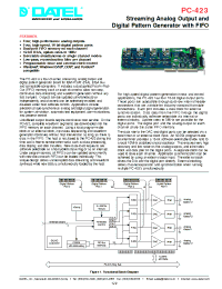 Datasheet PC-423A/B manufacturer Datel