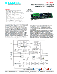 Datasheet PCI-416 manufacturer Datel