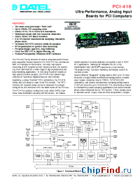 Datasheet PCI-416K2A manufacturer Datel