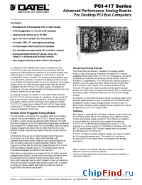 Datasheet PCI-417 manufacturer Datel