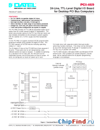 Datasheet PCI-469WINS manufacturer Datel