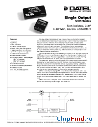 Datasheet UNR-3.3/12000-D5 manufacturer Datel