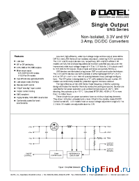 Datasheet UNS-3.3/3 manufacturer Datel