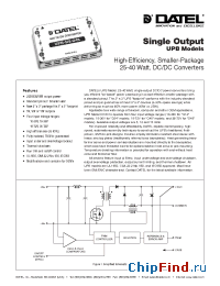 Datasheet UPB-15/2.5-D24 manufacturer Datel