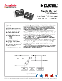 Datasheet UWR-15/200-D12 manufacturer Datel