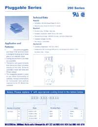 Datasheet 290-03B-0600 manufacturer DB Lectro